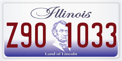 IL license plate Z901033