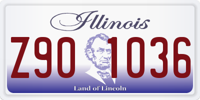 IL license plate Z901036
