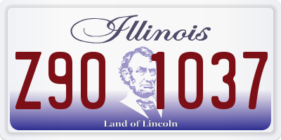 IL license plate Z901037