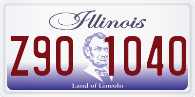 IL license plate Z901040