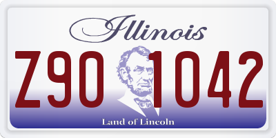 IL license plate Z901042