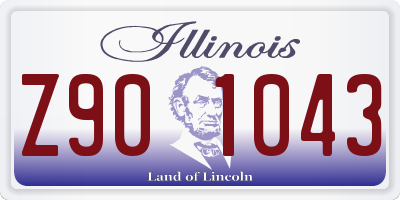 IL license plate Z901043