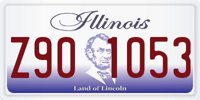 IL license plate Z901053