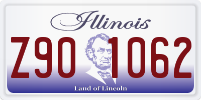 IL license plate Z901062
