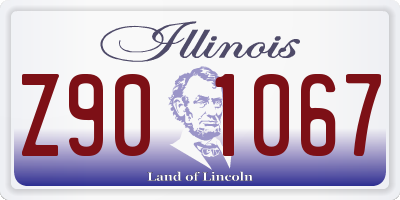 IL license plate Z901067