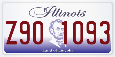 IL license plate Z901093