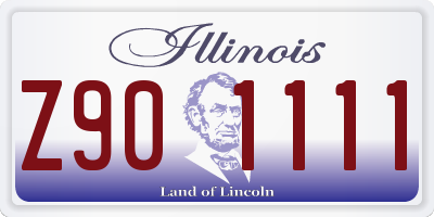IL license plate Z901111