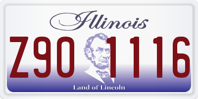 IL license plate Z901116