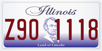 IL license plate Z901118