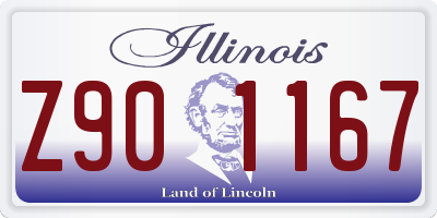 IL license plate Z901167