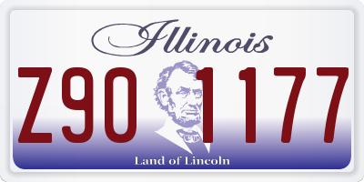 IL license plate Z901177