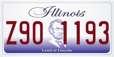 IL license plate Z901193
