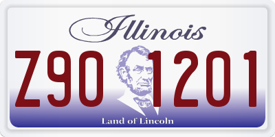 IL license plate Z901201