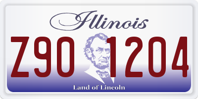 IL license plate Z901204