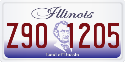 IL license plate Z901205