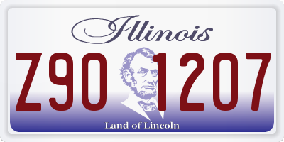 IL license plate Z901207