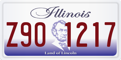 IL license plate Z901217