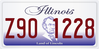 IL license plate Z901228