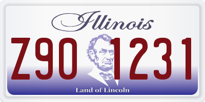 IL license plate Z901231