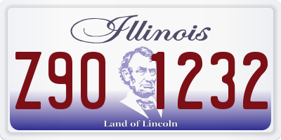 IL license plate Z901232