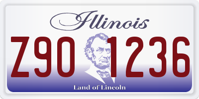 IL license plate Z901236