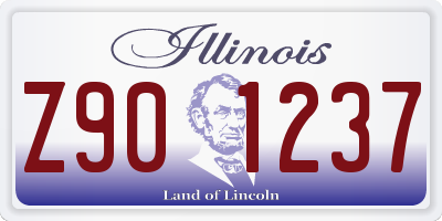 IL license plate Z901237