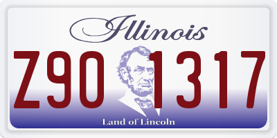 IL license plate Z901317