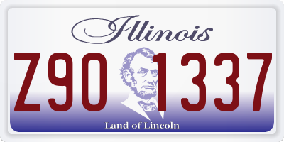 IL license plate Z901337