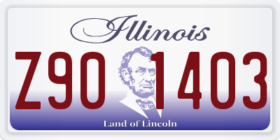 IL license plate Z901403