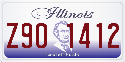 IL license plate Z901412