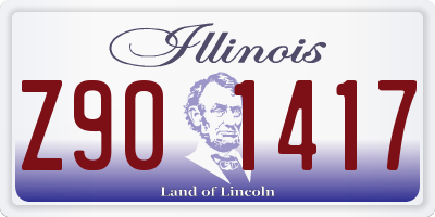 IL license plate Z901417