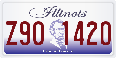 IL license plate Z901420