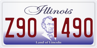 IL license plate Z901490