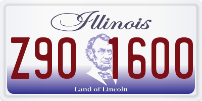 IL license plate Z901600