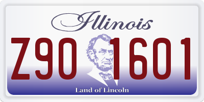 IL license plate Z901601