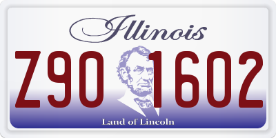 IL license plate Z901602