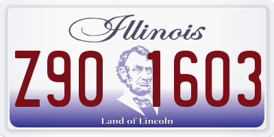 IL license plate Z901603