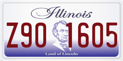 IL license plate Z901605