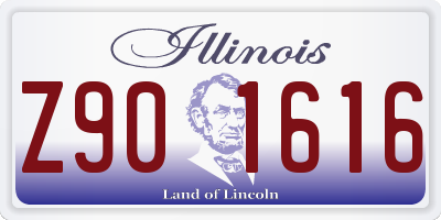IL license plate Z901616