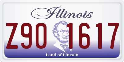 IL license plate Z901617