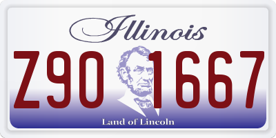 IL license plate Z901667