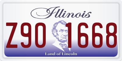 IL license plate Z901668