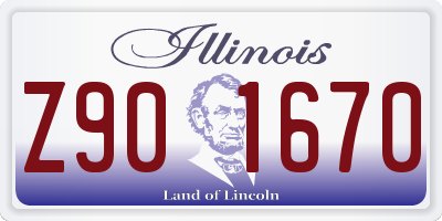 IL license plate Z901670