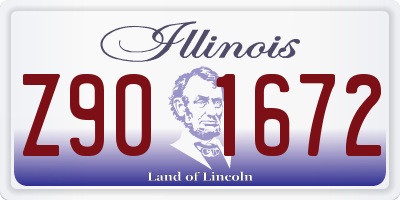 IL license plate Z901672