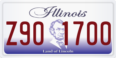 IL license plate Z901700