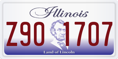IL license plate Z901707