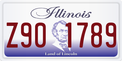IL license plate Z901789