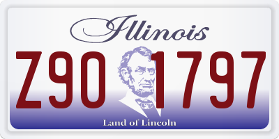 IL license plate Z901797