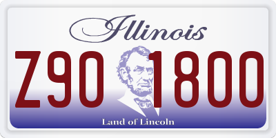 IL license plate Z901800