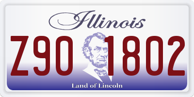 IL license plate Z901802